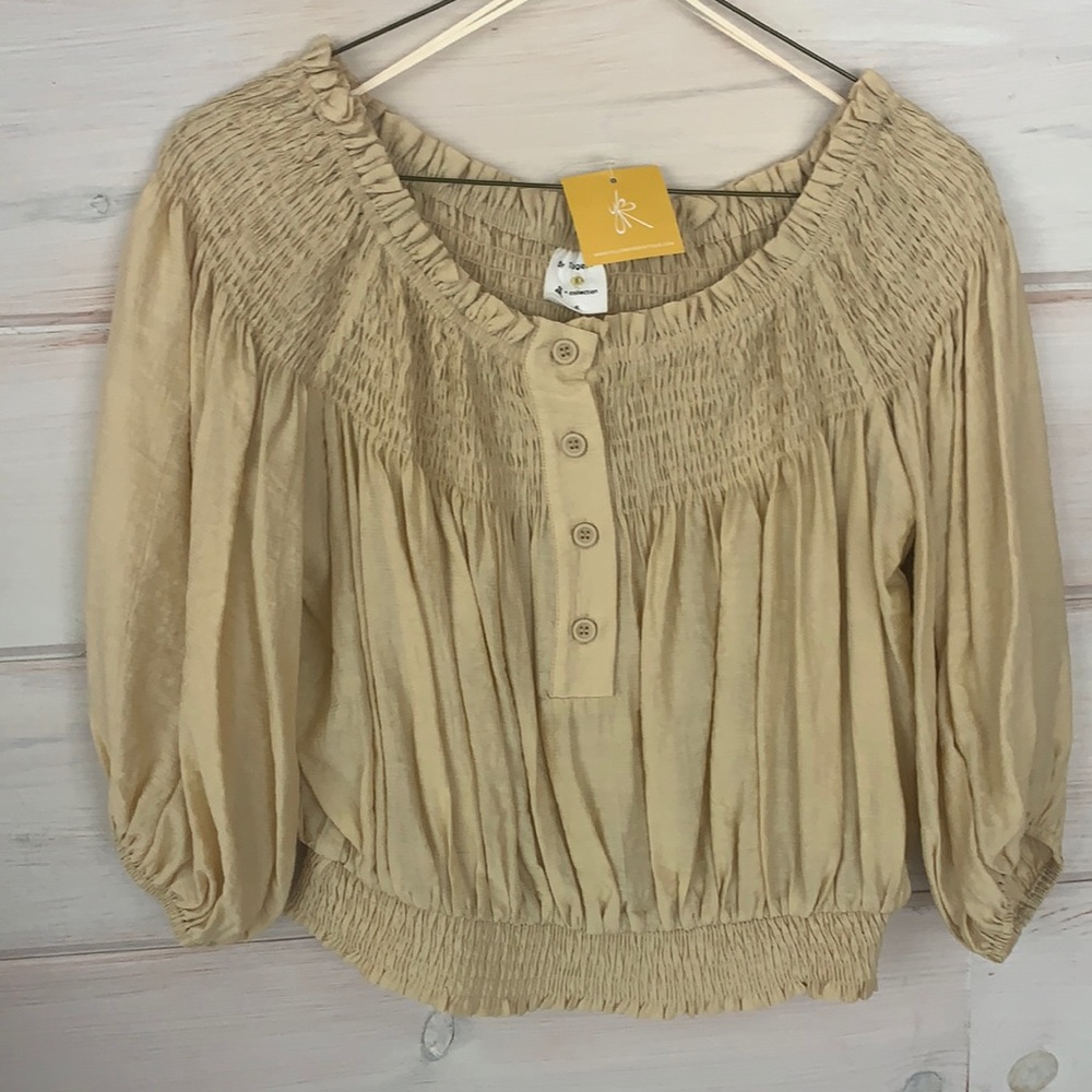 light yellow blouse